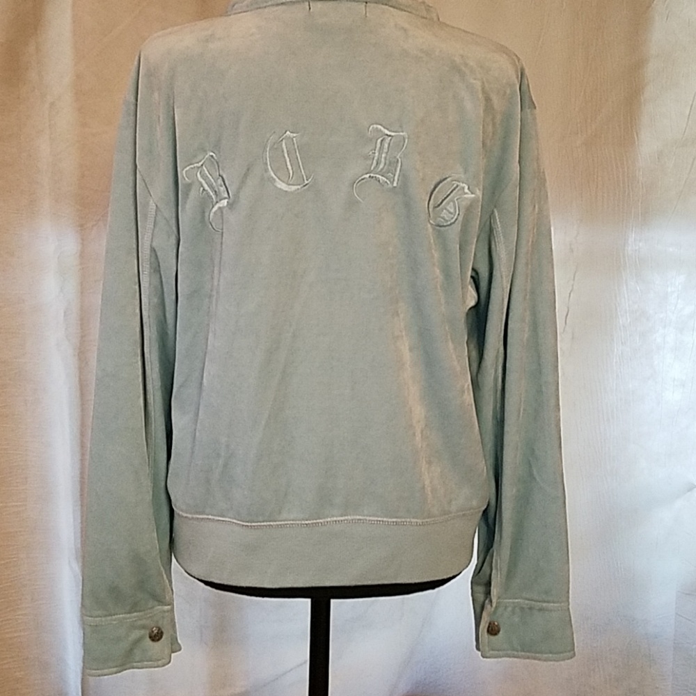 BCBG light blue velour jacket Size XL - Picture 3 of 5